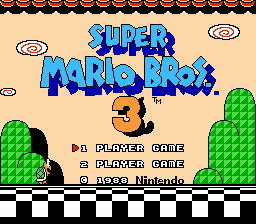 Super Mario Bros. 3 title screenshot